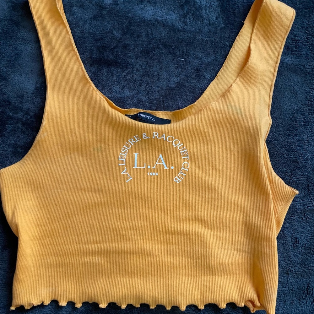 Orange crop top